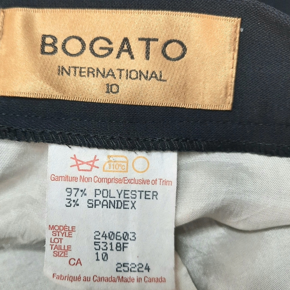 Bogato Classic size 10 Midi black & white lined skirt - Picture 16 of 17
